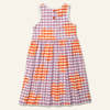 KIDS Mon Coeur Flower Gingham Recycled Cotton Dress - Thumbnail 5