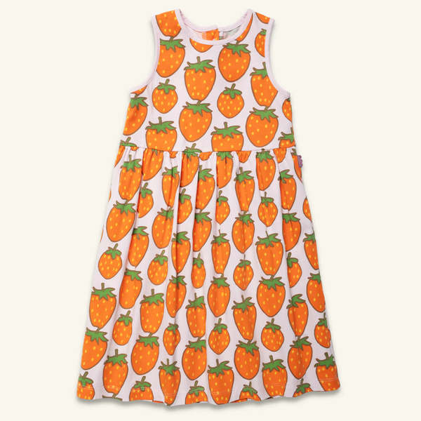 KIDS Mon Coeur Strawberry Tank Recycled Cotton Dress KIDS Mon Coeur Strawberry Tank Recycled Cotton Dress