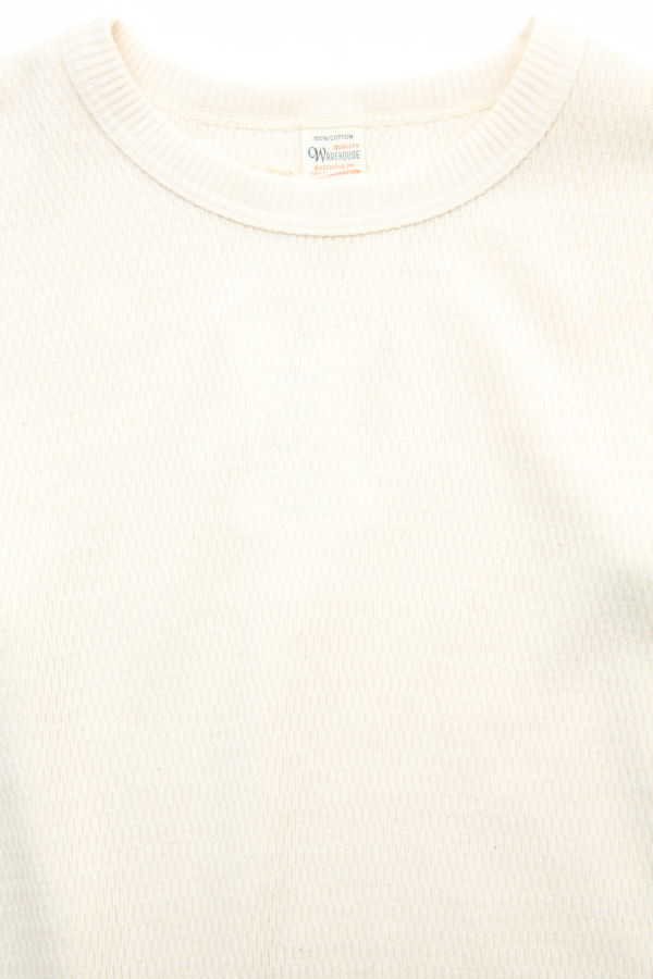 Warehouse & Co. Lot 5903 4-Needle Crew Neck Waffle Long Sleeve Tee