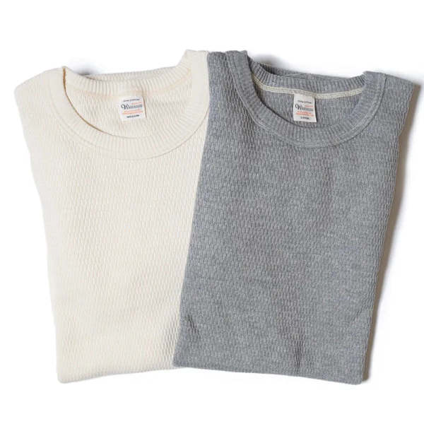 Warehouse & Co. Lot 5903 4-Needle Crew Neck Waffle Long Sleeve Tee