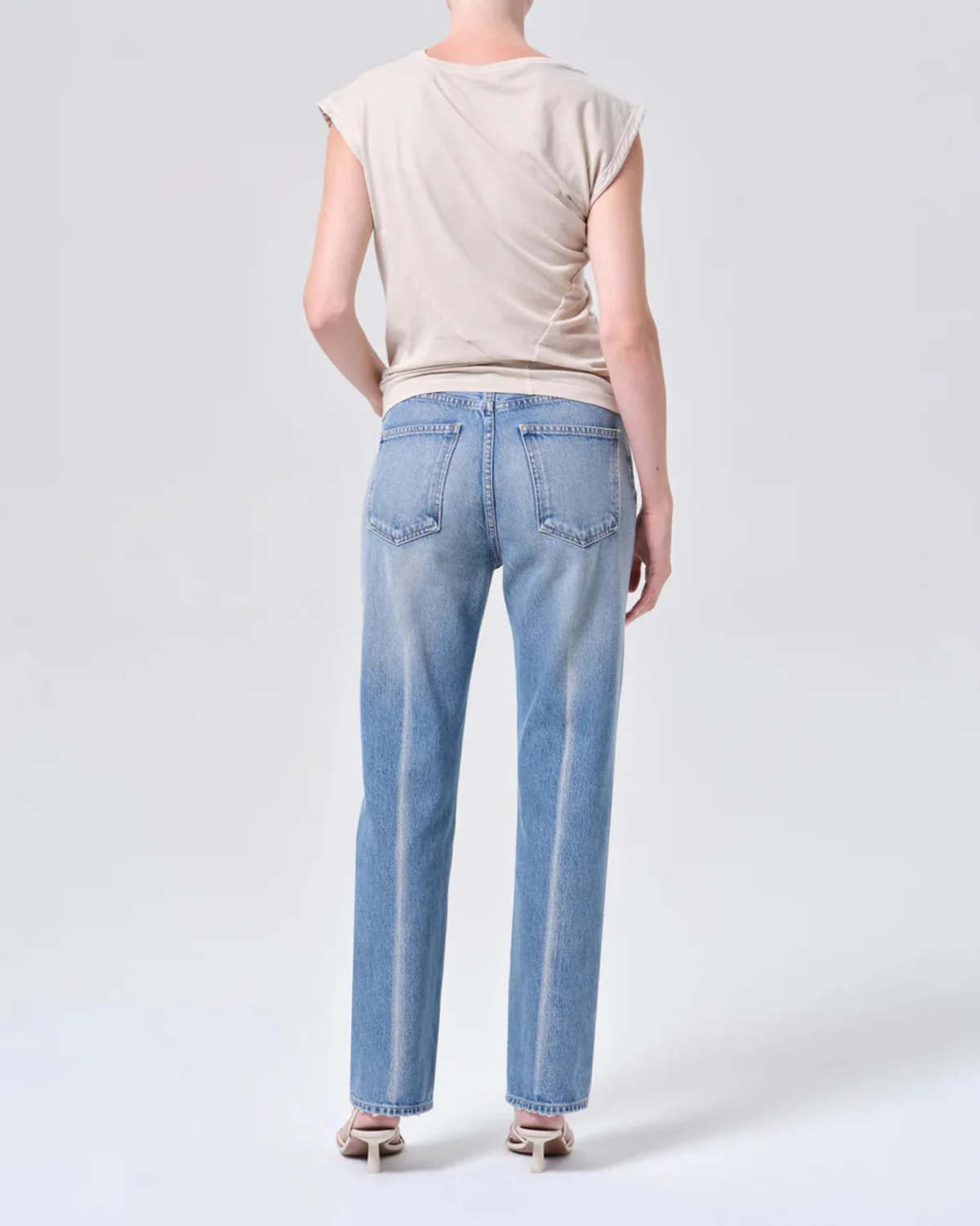 AGOLDE Lana Jeans - Light Wash Denim - Image 4 of 5