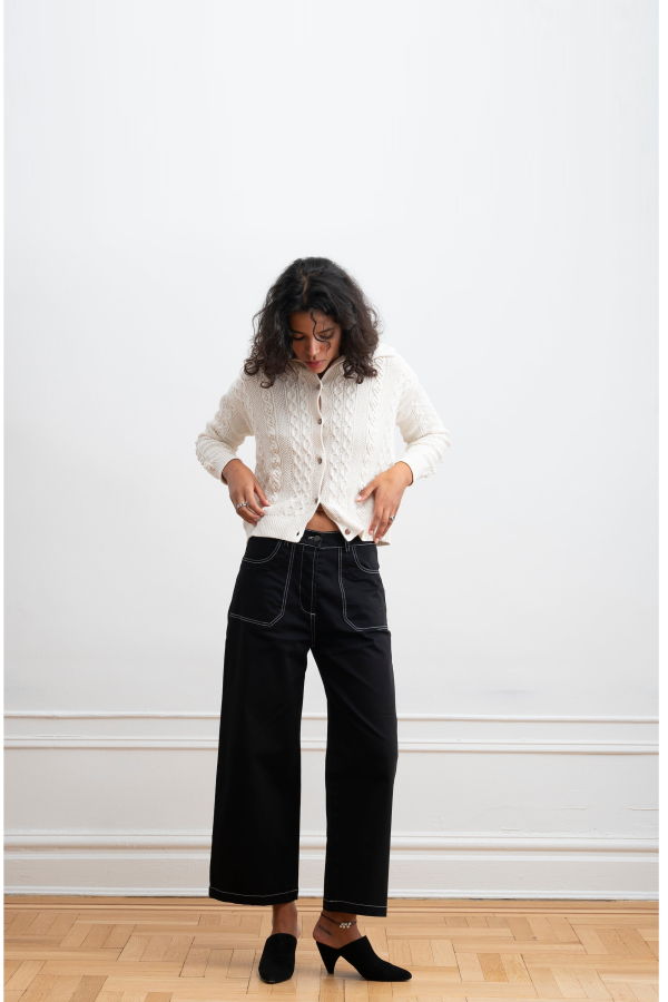 Loup Michelle Cable Knit Cardigan