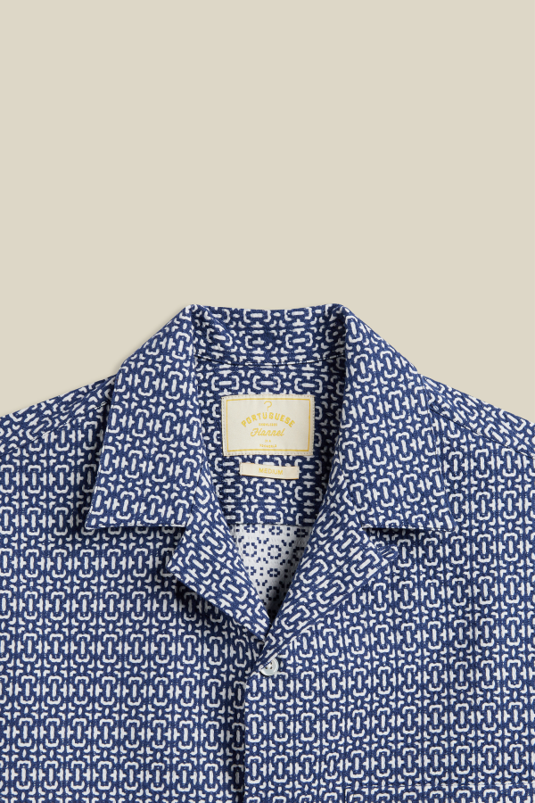 Portuguese Flannel Abstract Tile Shirt