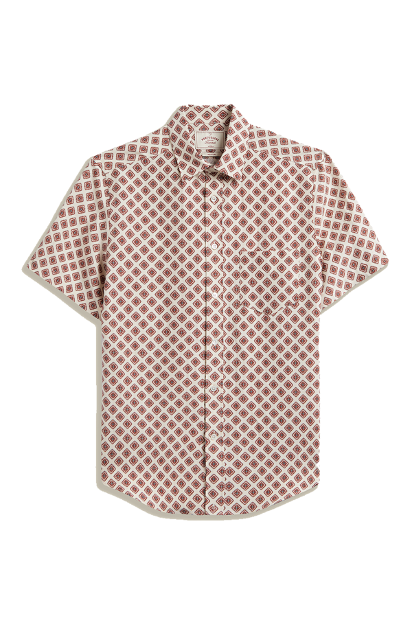 Portuguese Flannel Motif Silk / Linen Shirt