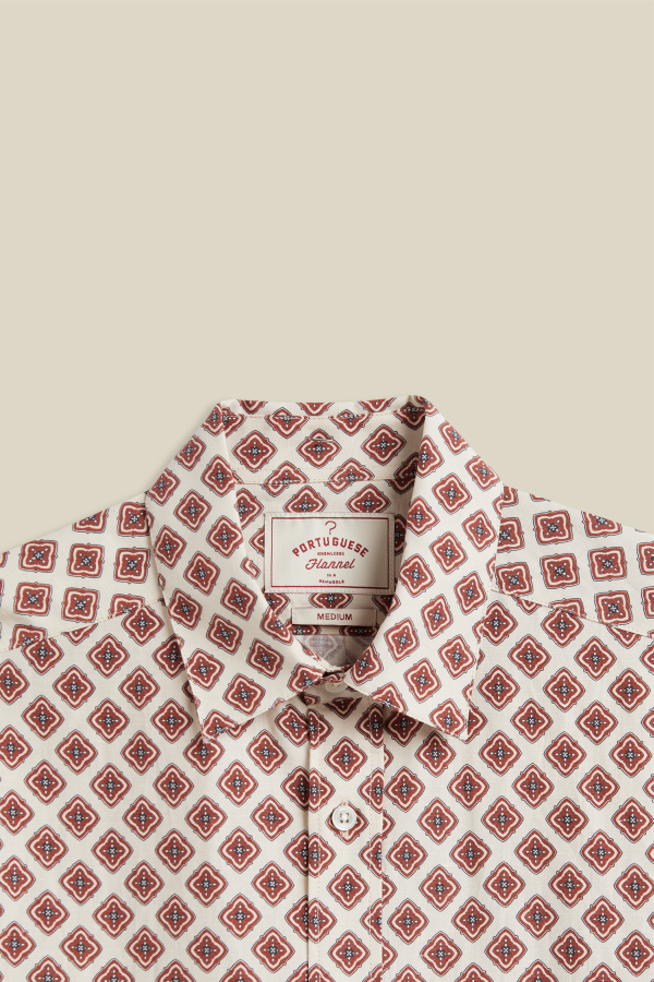 Portuguese Flannel Motif Silk / Linen Shirt