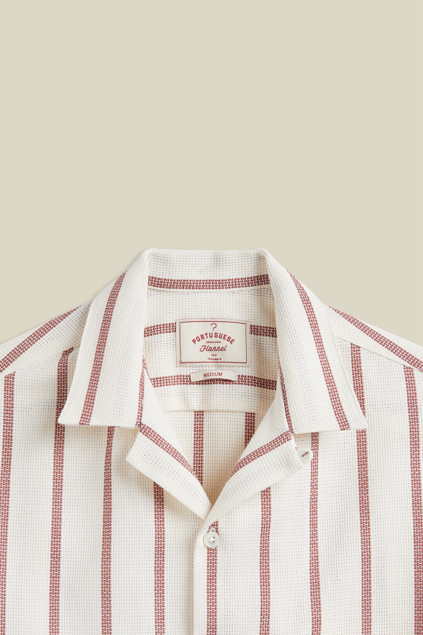 Portuguese Flannel Piquet Stripe Shirt