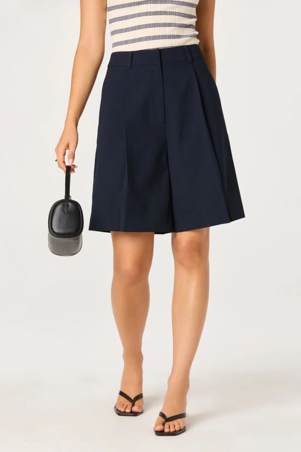 ASTR The Label Quillie Pleated Bermuda Shorts