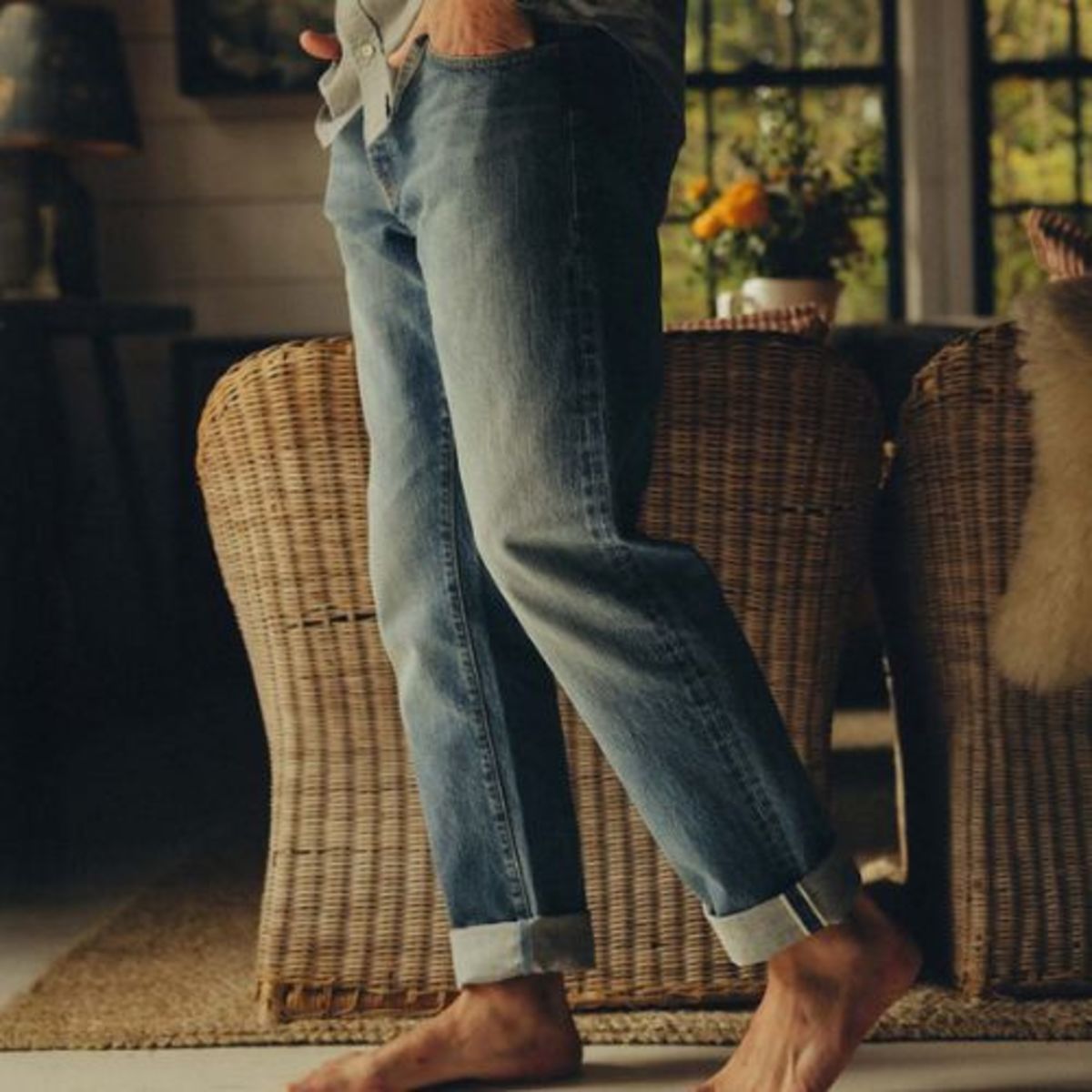 Taylor Stitch Democratic Jean - Light Wash Organic Selvedge Jeans - Image 1 of 6