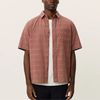 LES DEUX Charlie SS Shirt - Cognac Red - Thumbnail 1