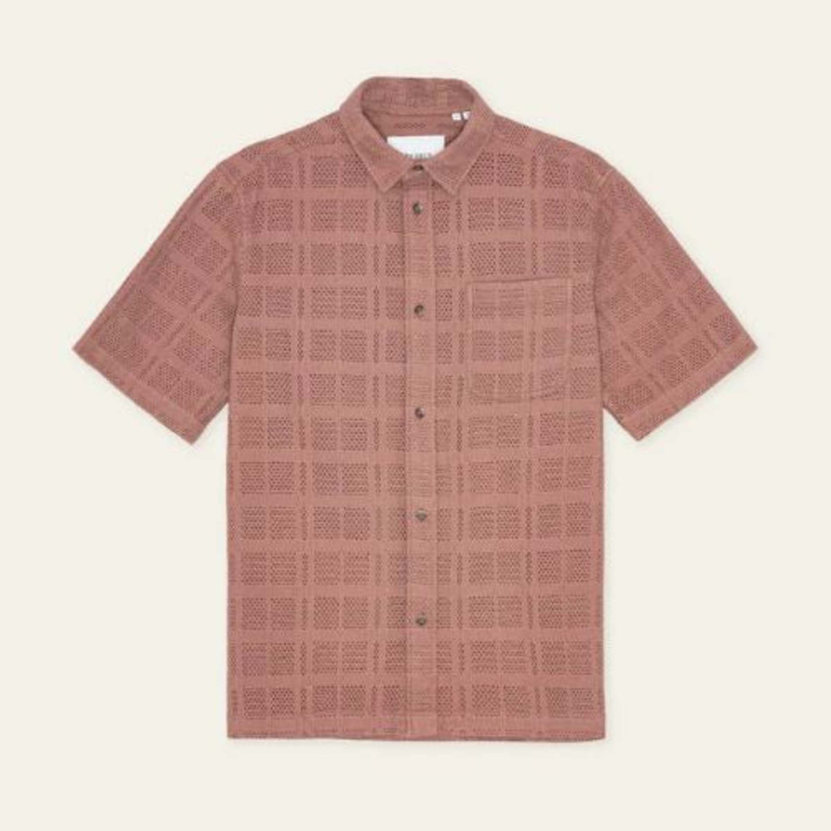 LES DEUX Charlie SS Shirt - Cognac Red - Image 3 of 4