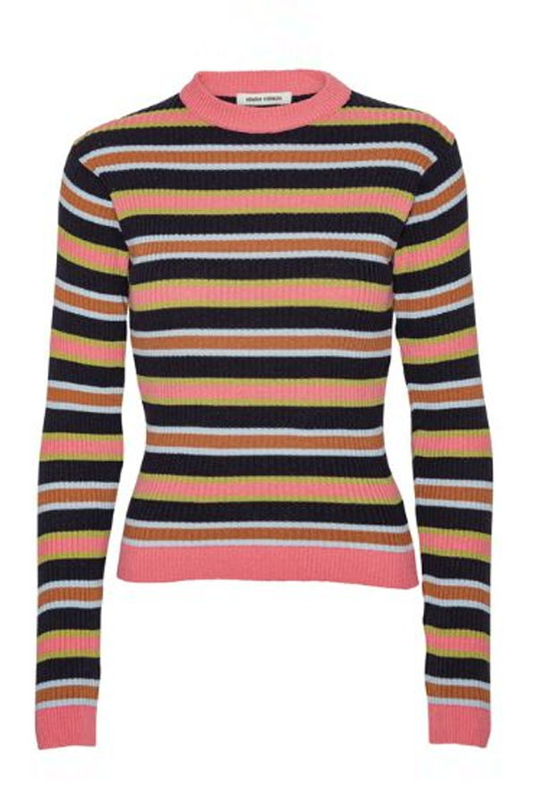 Henrik Vibskov Silk Stripes Knit Top - Navy Stripes