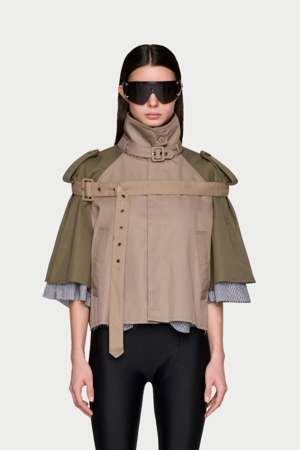 Ottolinger Cropped Trench Jacket - Green