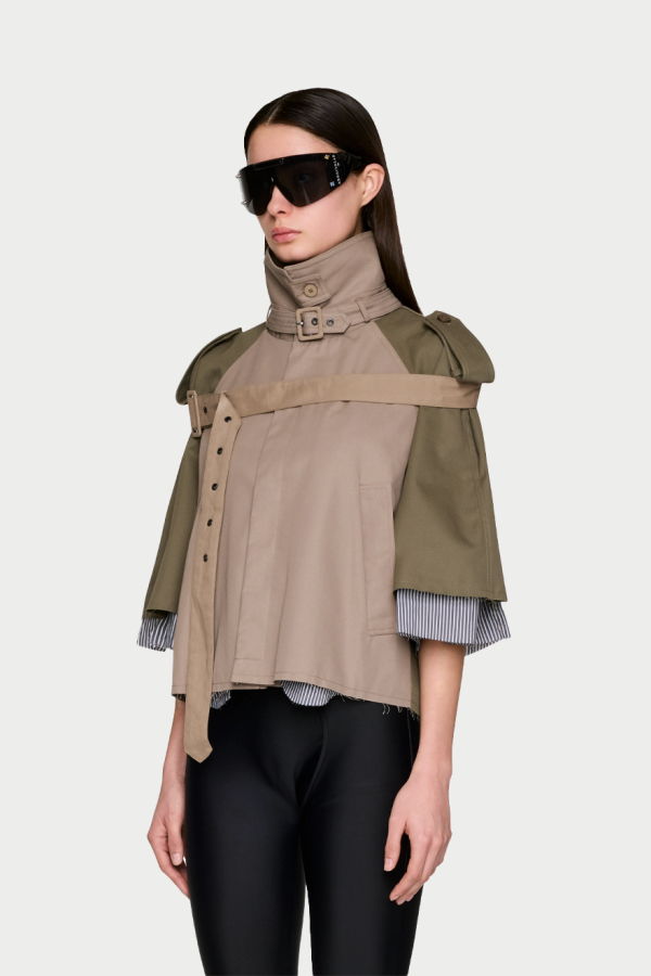 Ottolinger Cropped Trench Jacket - Green