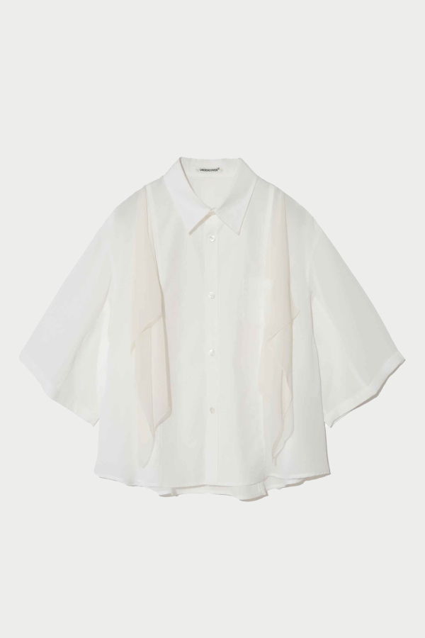 Undercover Layered Panel Short Sleeve Shirt - White