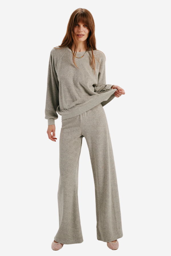 Suzie Kondi Zephyra Pants in Terry - Heather Grey
