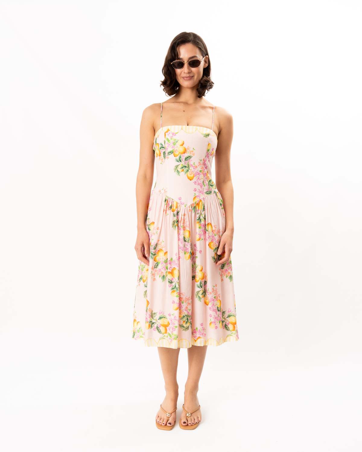 Amanda Uprichard Delora Midi Dress - Limoncello - Image 1 of 5