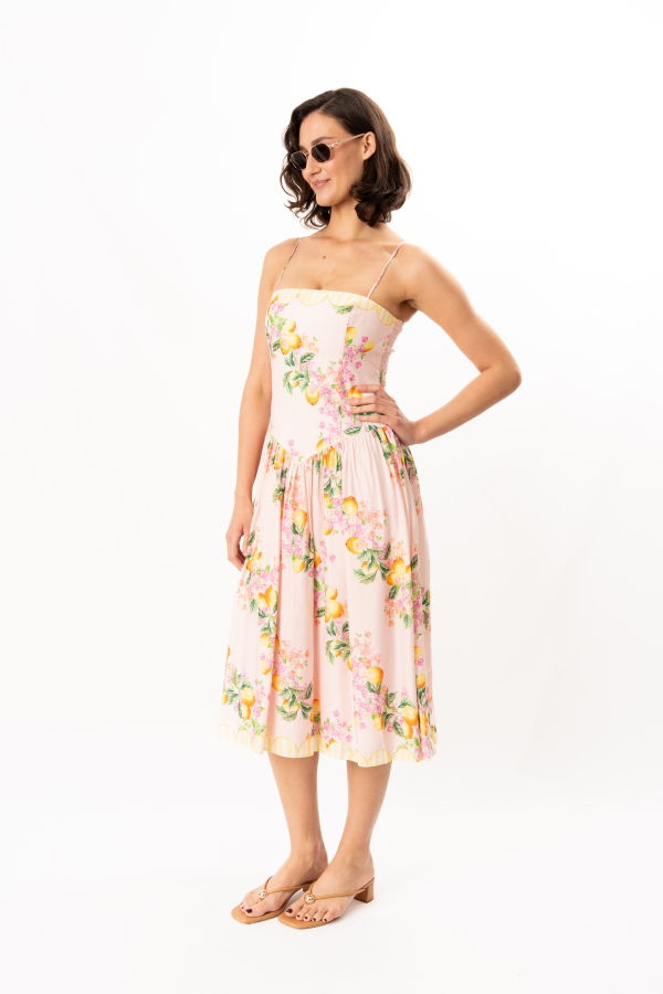 Amanda Uprichard Delora Midi Dress - Limoncello