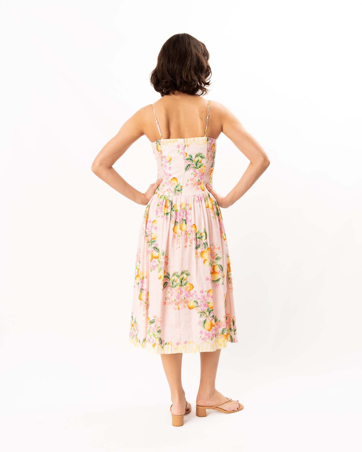 Amanda Uprichard Delora Midi Dress - Limoncello - Image 4 of 5