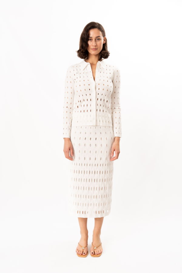 Jonathan Simkhai Ellsworth Knit Cardigan - Ivory