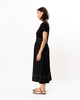 ELLIOTT LAUREN Short Sleeve Parachute Midi Dress - Black - Thumbnail 3