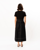 ELLIOTT LAUREN Short Sleeve Parachute Midi Dress - Black - Thumbnail 4