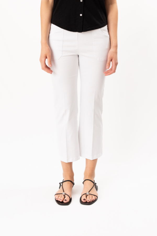 ELLIOTT LAUREN Slim Sailor Pocket Pant - White