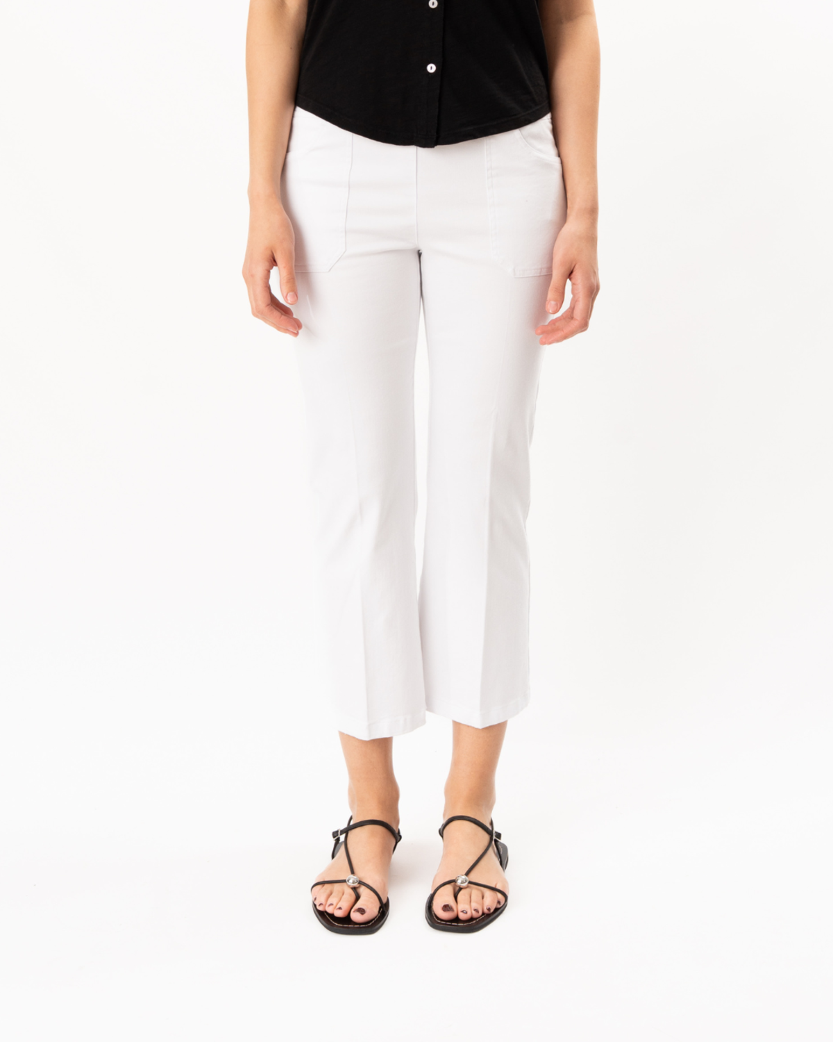ELLIOTT LAUREN Slim Sailor Pocket Pant - White - Image 1 of 5