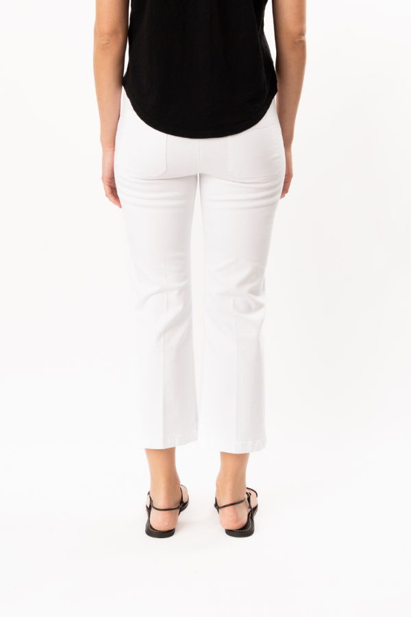 ELLIOTT LAUREN Slim Sailor Pocket Pant - White