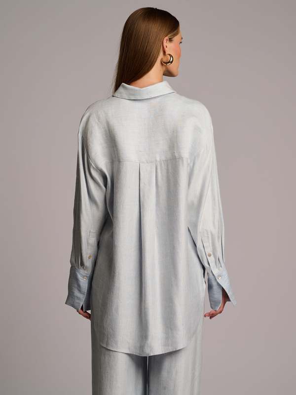 Hevron Sadie Top - Blue Chambray