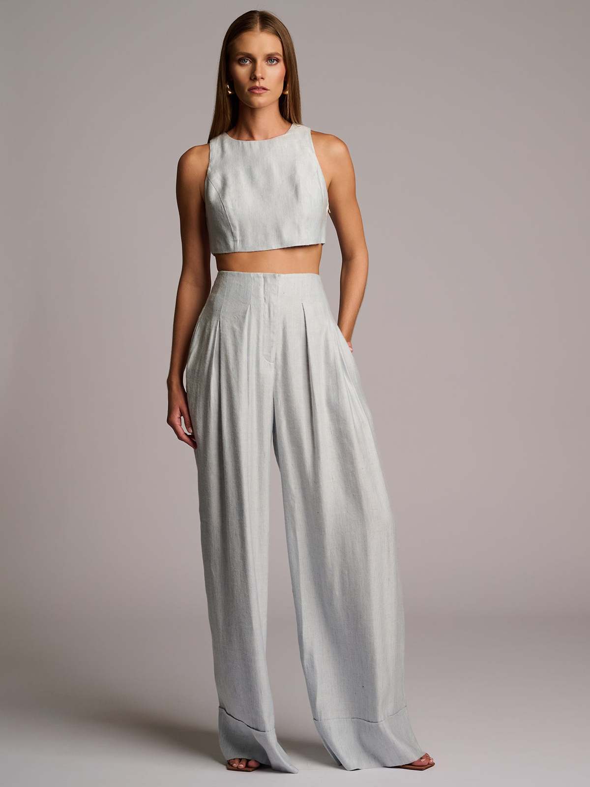 Hevron Terrel Top - Blue Chambray - Image 2 of 3