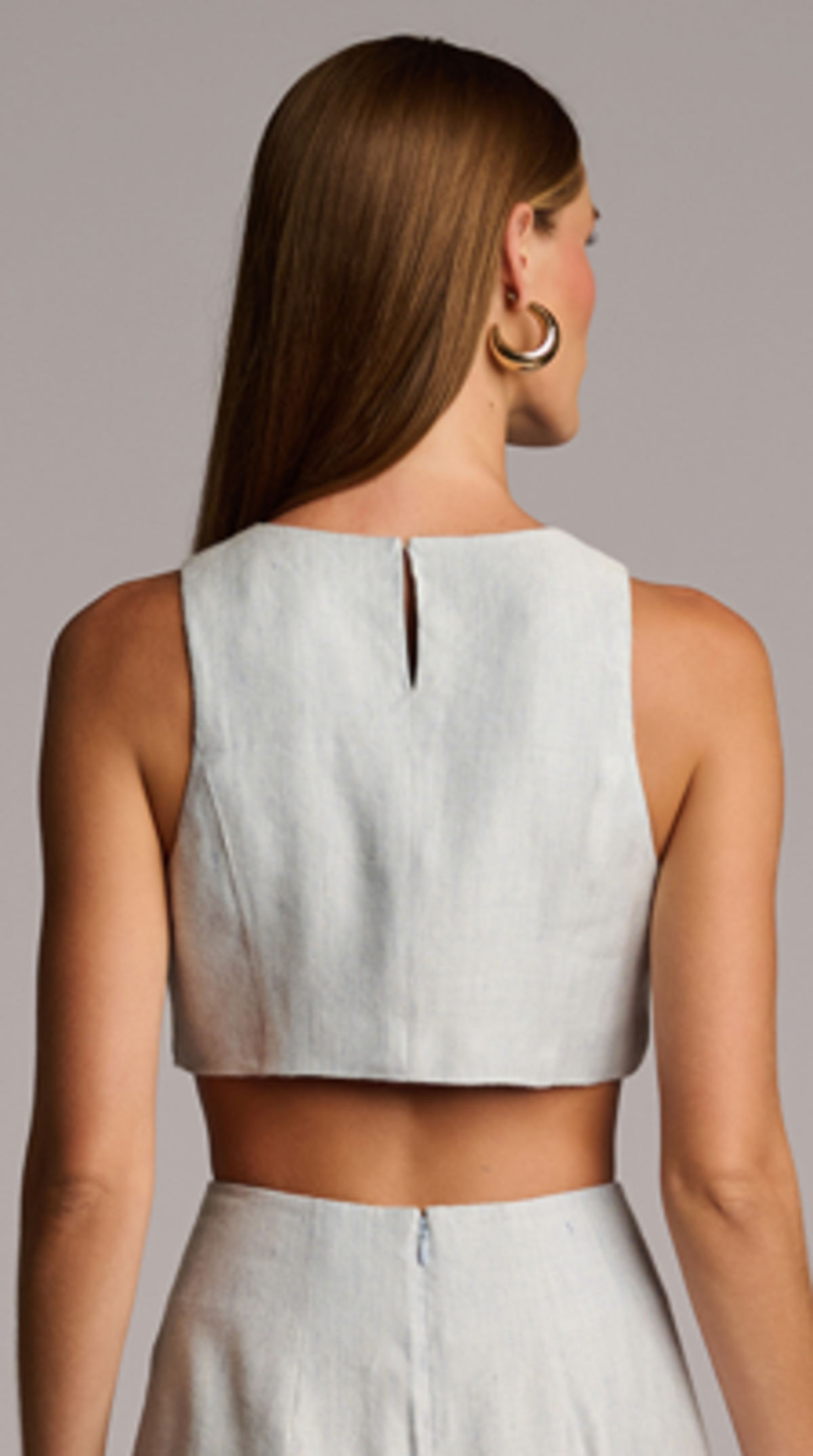 Hevron Terrel Top - Blue Chambray - Image 3 of 3