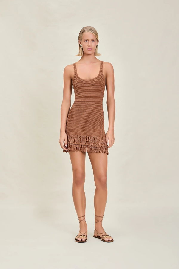 Devon Windsor Willamina Dress - Almond