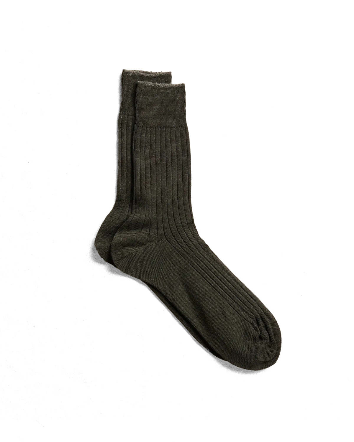Yahae Grey Linen Ribbed Socks - Image 1 of 1