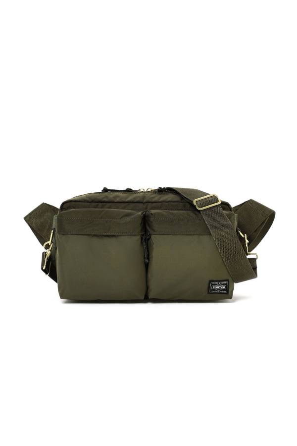 PORTER - Yoshida & Co. Nylon Force 2Way Pockets Waist Bag - Olive