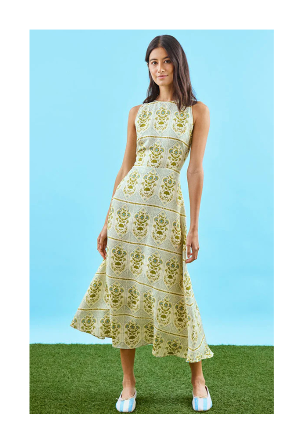 Hunter Bell Faith Dress in Green Trellis - Image 1 of 2