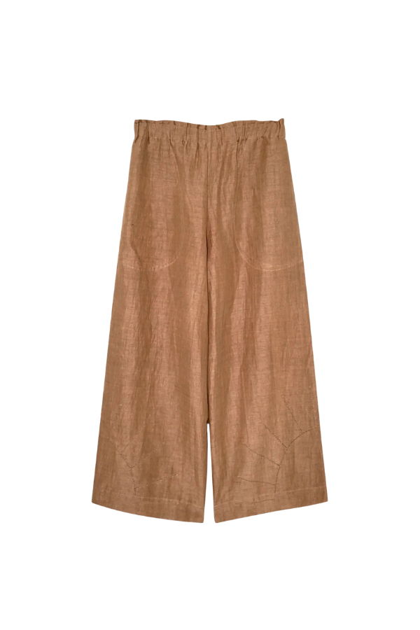 Mirth Pant in Brownie Linen Pants - Brown