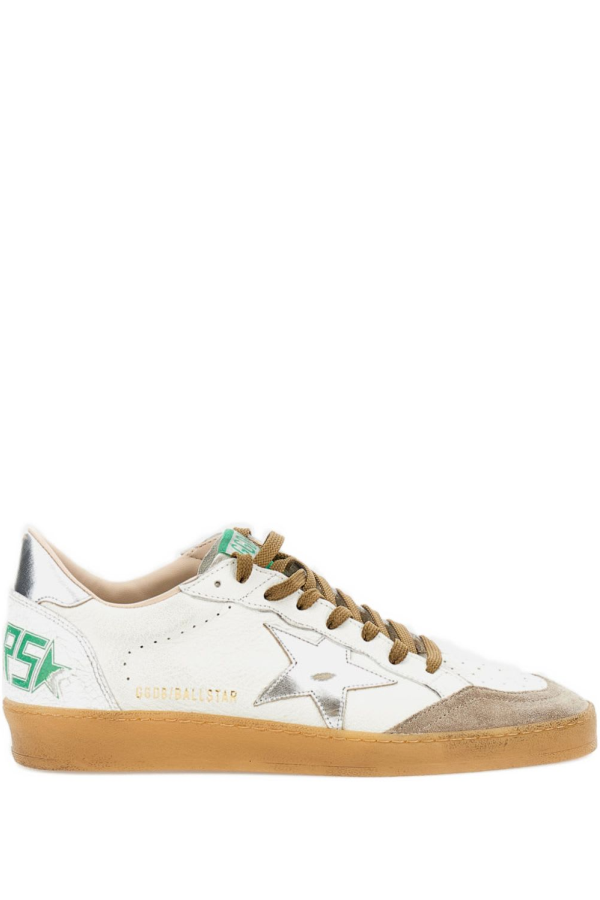 Golden Goose Ball Star Leather Sneakers - White