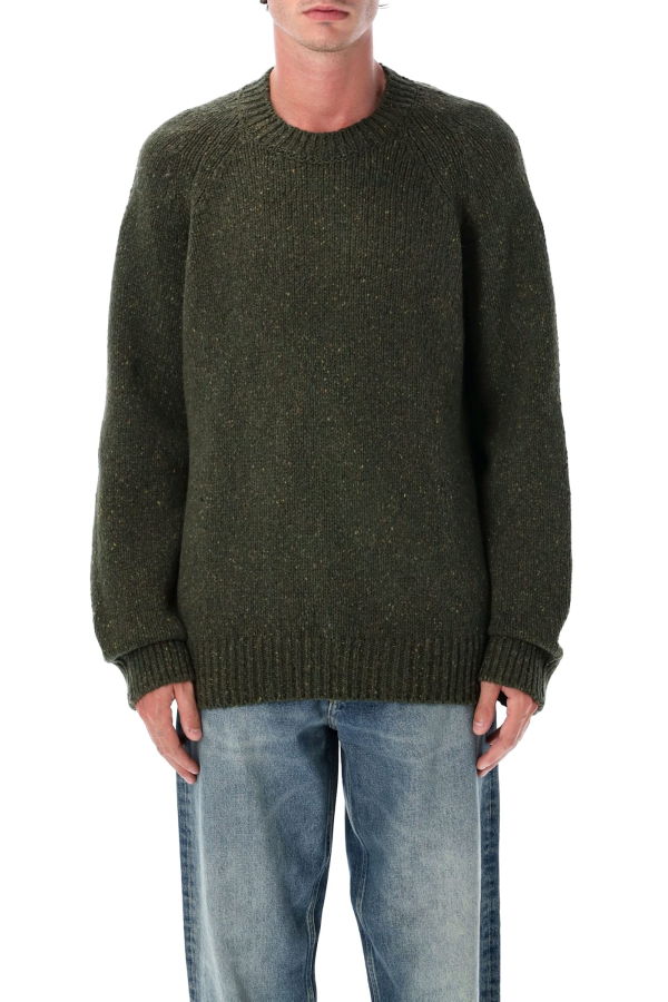 A.P.C. Harris Crewneck Wool Jumper Sweater - DK GREEN