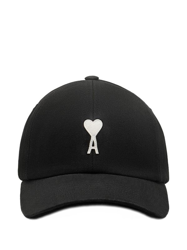 Ami Alexandre Mattiussi Ami De Coeur Baseball Cap - Black Ami Alexandre Mattiussi Ami De Coeur Baseball Cap - Black