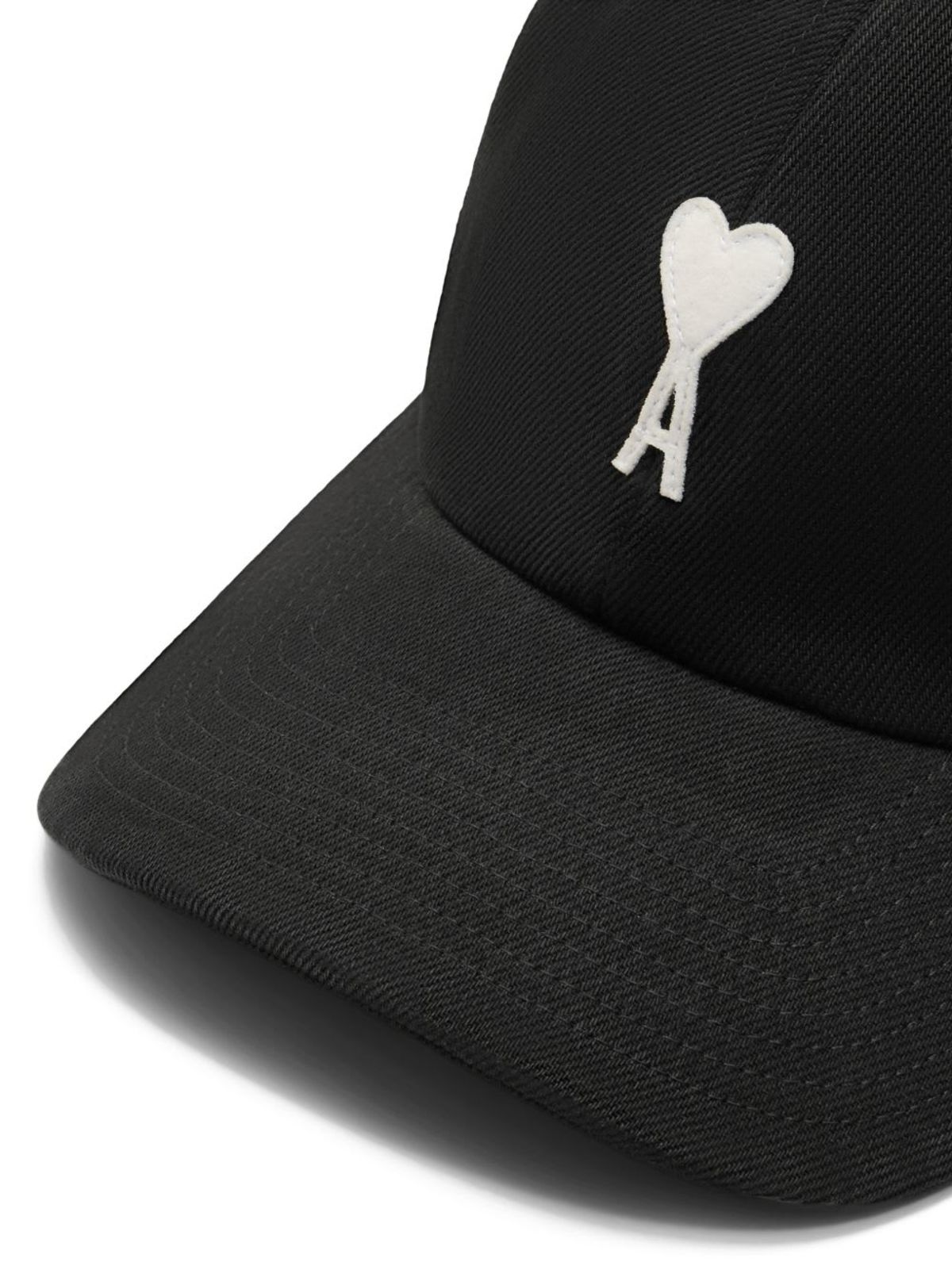 Ami Alexandre Mattiussi Ami De Coeur Baseball Cap - Black - Image 3 of 5
