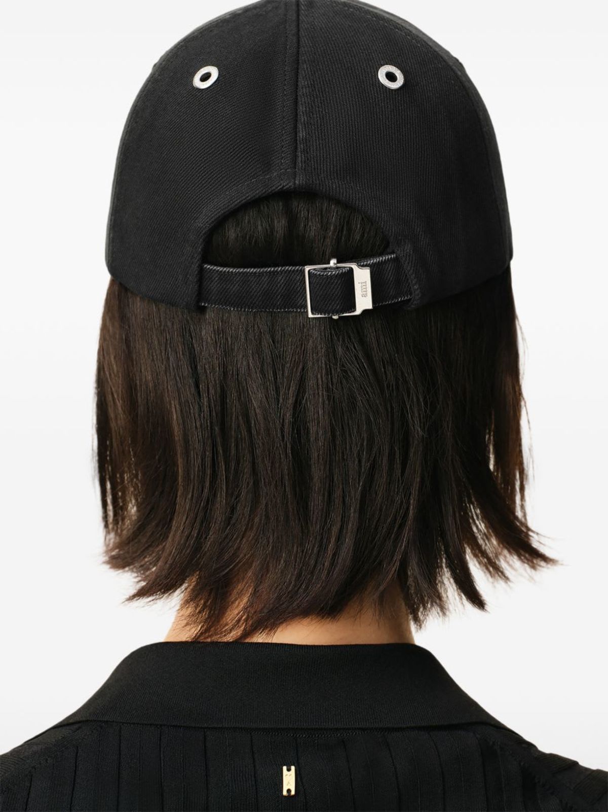 Ami Alexandre Mattiussi Ami De Coeur Baseball Cap - Black - Image 5 of 5