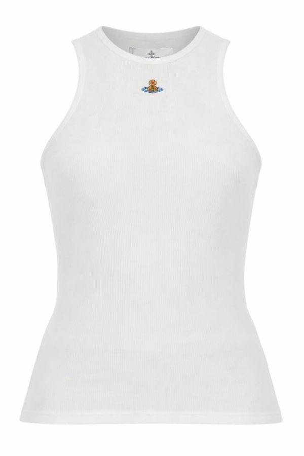 Vivienne Westwood Top Con Logo Vest - White
