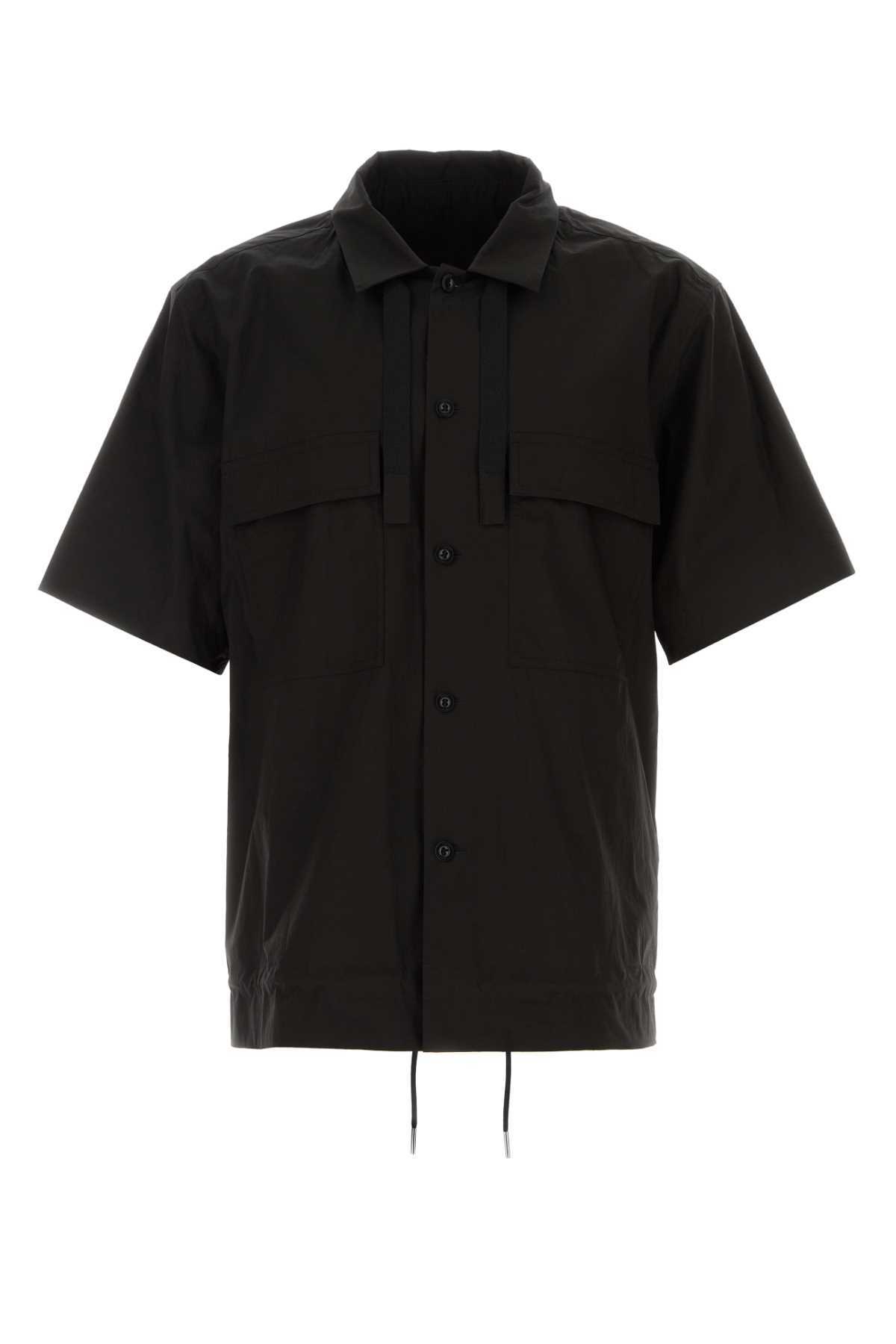 sacai Poplin Oversize Shirt - Black - Image 1 of 2