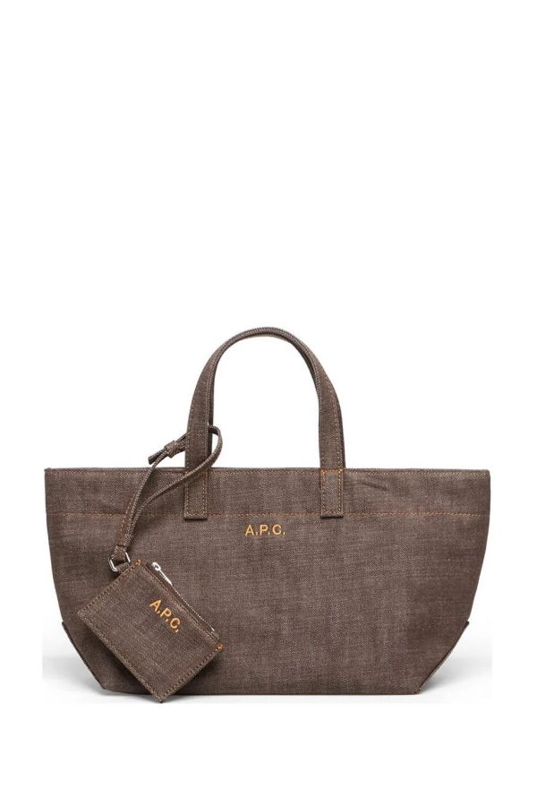 A.P.C. Le Drummer Toile Small Tote - Cae Dark Brown