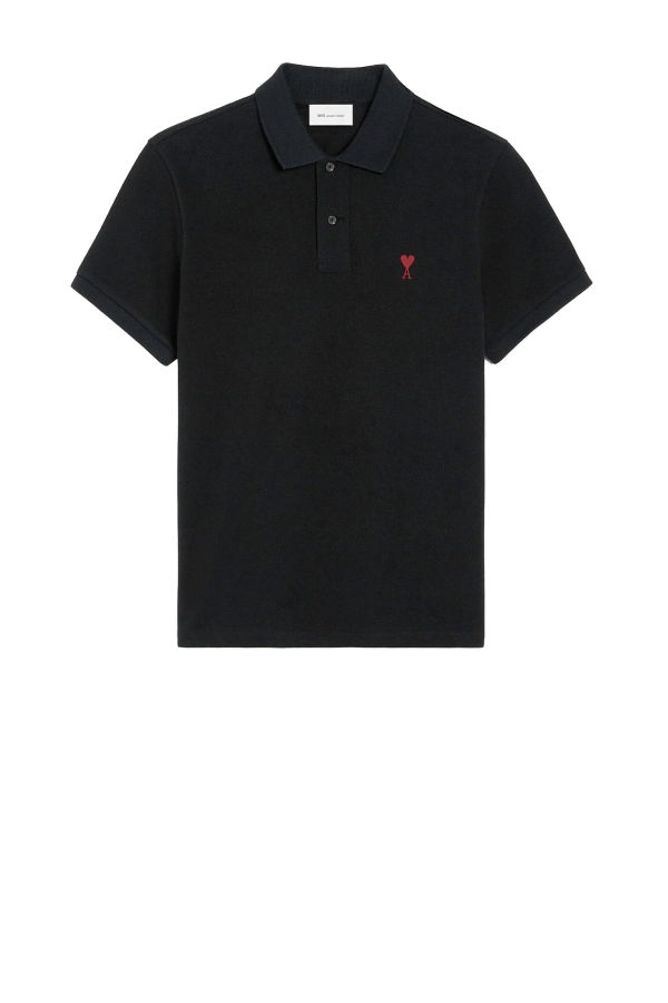Ami Alexandre Mattiussi Ami T-Shirts And Polos Polo Shirt - Black