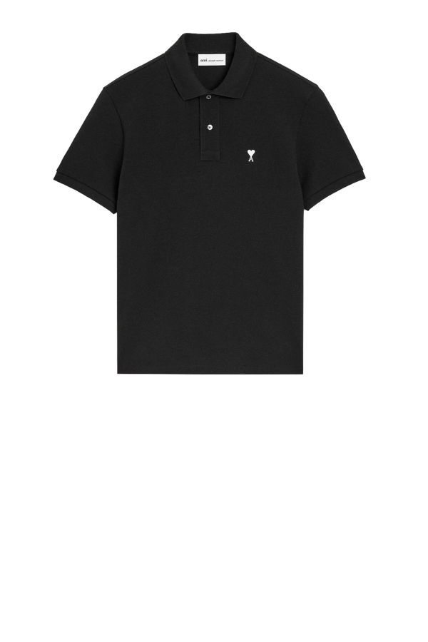 Ami Alexandre Mattiussi Ami Polo Shirt - Noir Blanc Creme