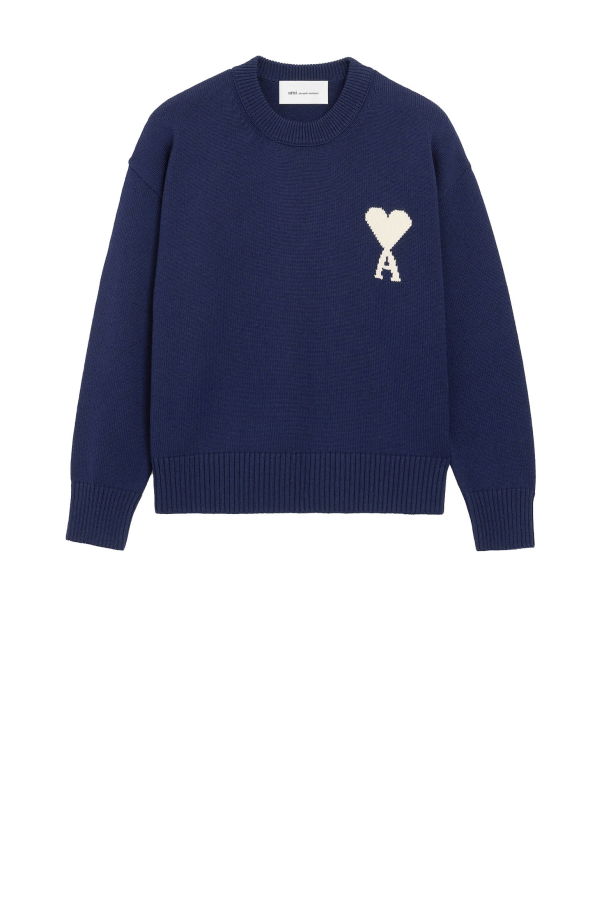 Ami Alexandre Mattiussi Ami Sweaters Sweater - Encre Ecru