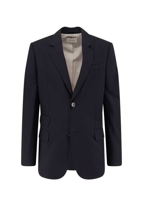 Ami Alexandre Mattiussi Single-Breasted Virgin Wool Blazer - Black