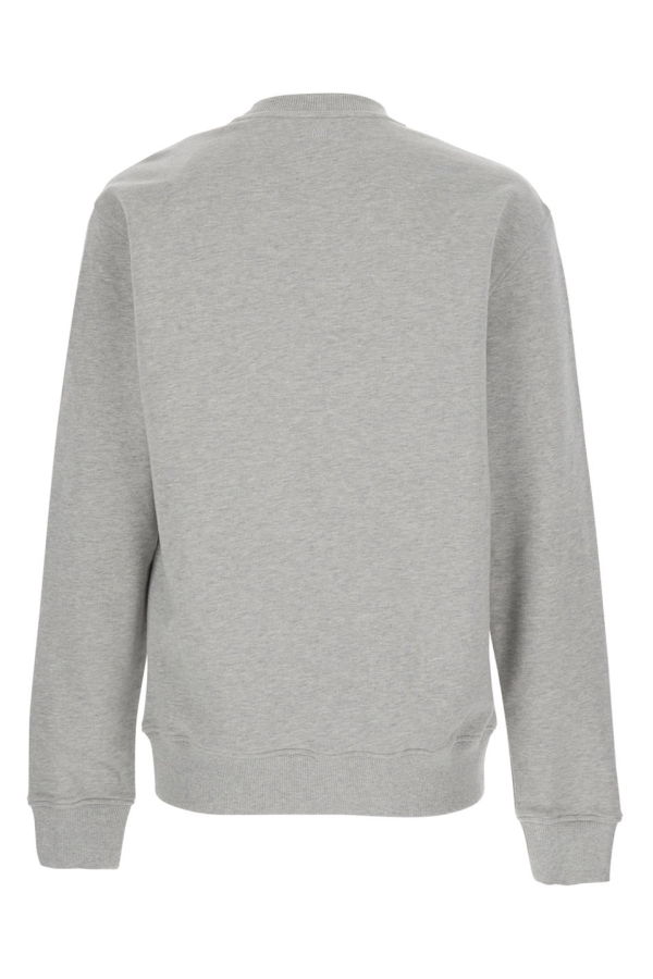 Ami Alexandre Mattiussi Crewneck Classic Fit With Ami De Coeur Knitted Patch Sweater - Gray
