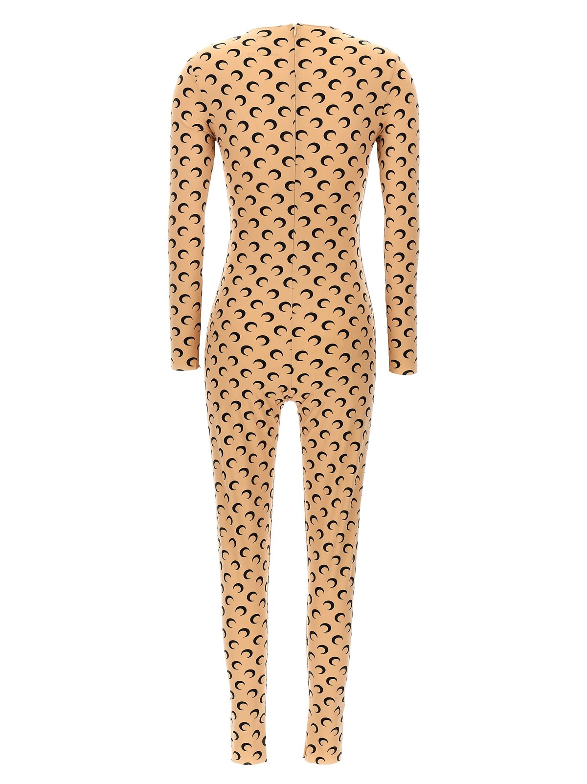 MARINE SERRE Moon Printed Catsuit - Beige - Image 2 of 4